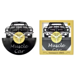 Horloge vinyle recyclé muscle car