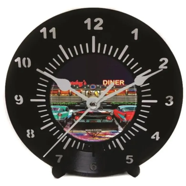 Horloge vinyle 45t recyclé diner