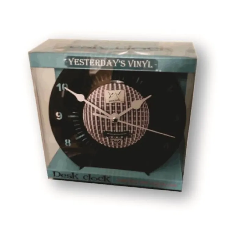 Horloge vinyle 45t recyclé yellow