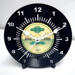 Horloge vinyle 45t recyclé yellow
