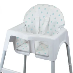 Housse d'assise point bleu chaise haute