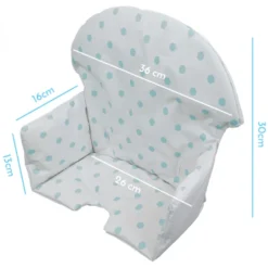 Housse d'assise point bleu chaise haute