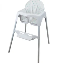 Housse d'assise point bleu chaise haute