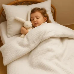 Housse de couette en coton bio blanc