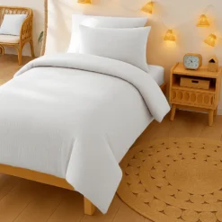 Housse de couette en coton bio blanc