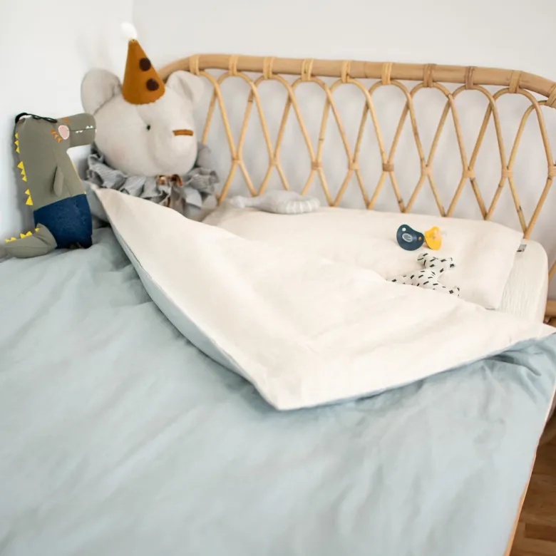 Housse de couette lin lavé réversible