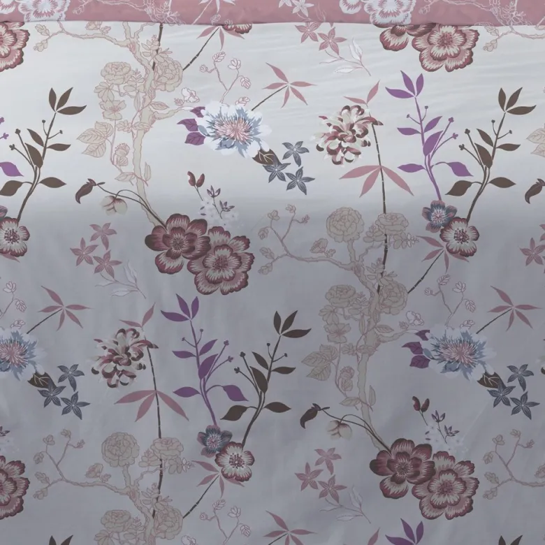 Housse de couette 240x220 hana rose + 2
