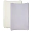 Housse pour matelas à langer écru &nbsp; lilas - lot de 2 - eponge 50x70 cm