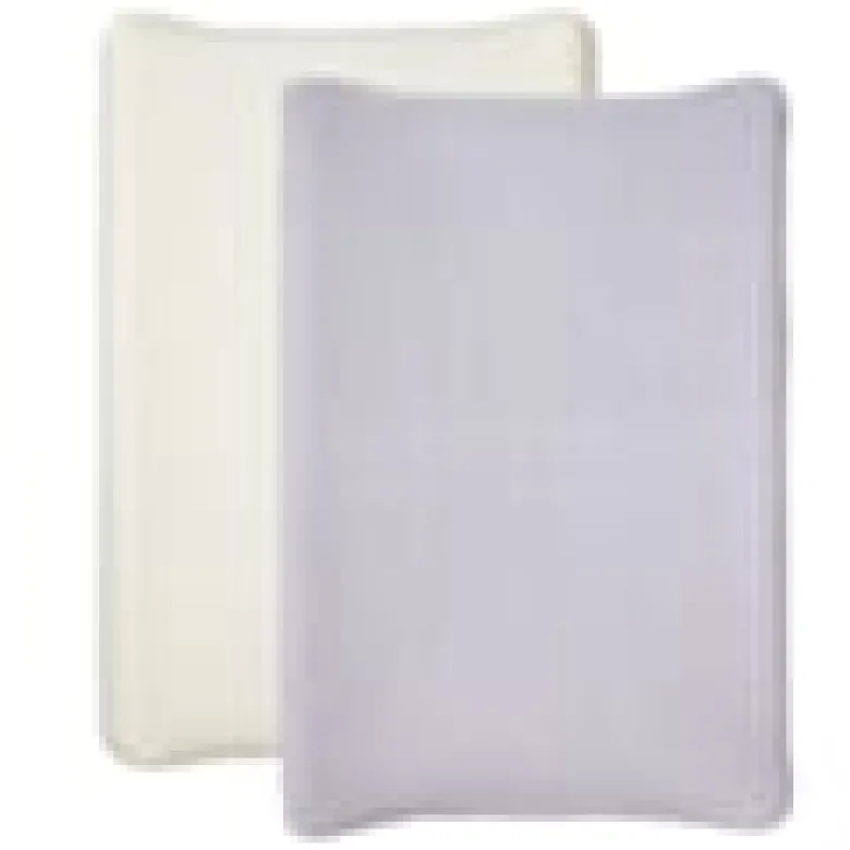 Housse pour matelas à langer écru lilas - lot de 2 - eponge 50x70 cm