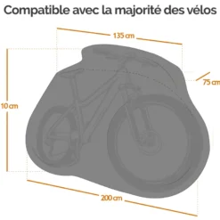 Housse protection vélo - 200x75x110