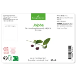 Huile de jojoba bio - 100ml - fraîcheur garantie oxycert® - vierge & de 1?? pres