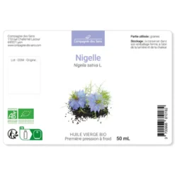 Huile de nigelle bio - 50ml - fraîcheur garantie oxycert® - vierge & de 1?? pres
