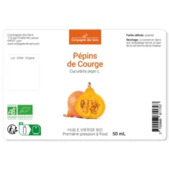 Huile de pépins de courge bio - 50ml - fraîcheur garantie oxycert® - vierge & de
