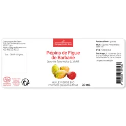 Huile de pépins de figue de barbarie bio - 30ml - fraîcheur garantie oxycert® -