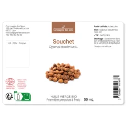 Huile de souchet bio - 100ml - fraîcheur garantie oxycert® - vierge & de 1?? pre