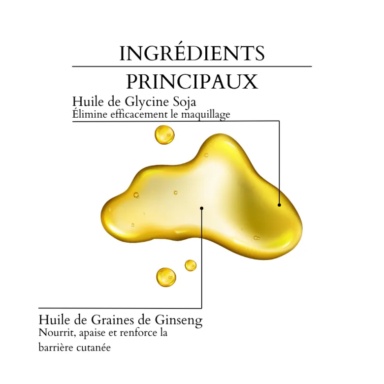 Huile démaquillante au ginseng 210ml