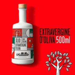 Huile d'olive extra vierge Italienne des Pouilles Vallilllo 500ml