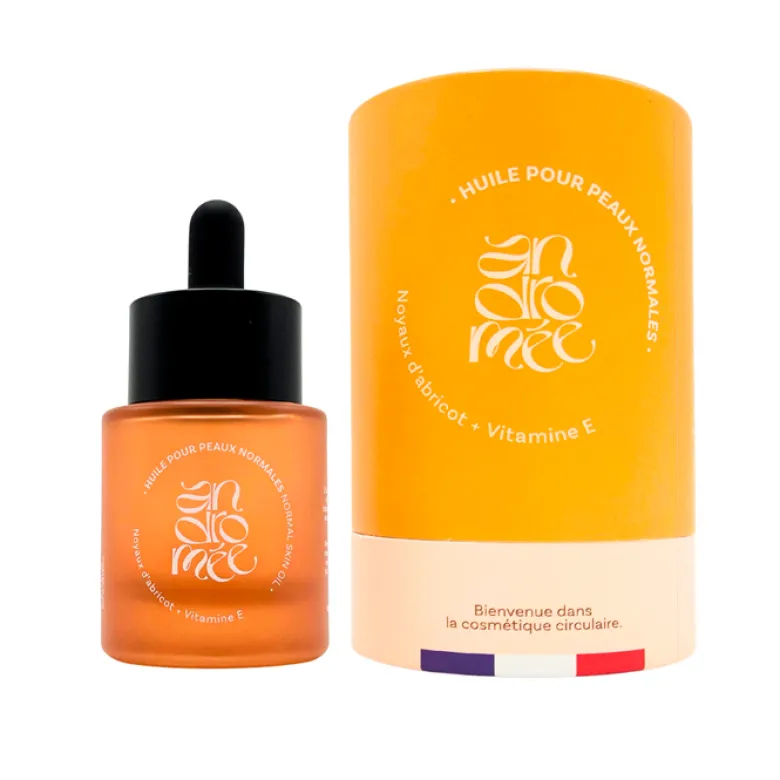 Huile pour peaux normales abricot et vitamine E 30 ml Andromée
