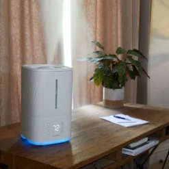 Humidificateur d'air vapeur chaude et froide, 3 intensités, mode nuit silencieux