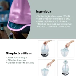 Humidificateur multifonctions hygro+