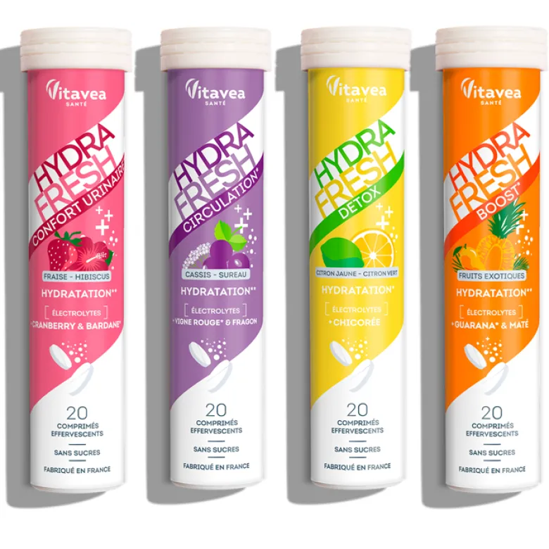 Hydra Fresh Confort urinaire hydratation pastilles electrolytes sans sucres