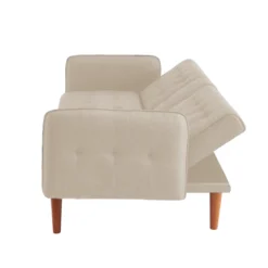 Inverness canapé 3 places convertible avec tablette centrale rabattable beige
