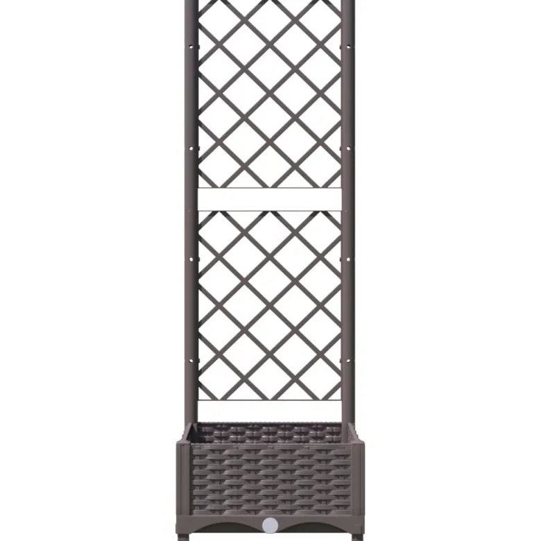 Jardinière bac lit surélevé plantes fleurs terrasse 40 x 40 x 121.5 cm marron