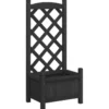 Jardinière bac lit surélevé plantes fleurs terrasse 40 x 30 x 90 cm bois marron