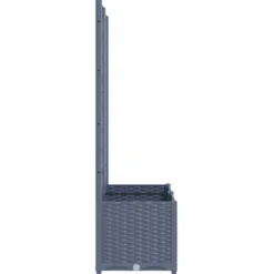 Jardinière bac lit surélevé plantes fleurs terrasse 80 x 40 x 136 cm gris