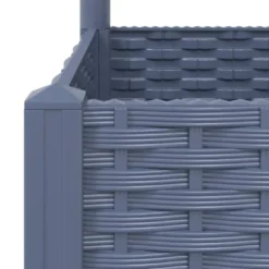 Jardinière bac lit surélevé plantes fleurs terrasse 80 x 40 x 136 cm gris