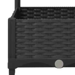 Jardinière bac lit surélevé plantes fleurs terrasse 40 x 40 x 121.5 cm noir