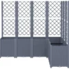 Jardinière bac lit surélevé plantes fleurs terrasse 160 x 120 x 140 cm gris