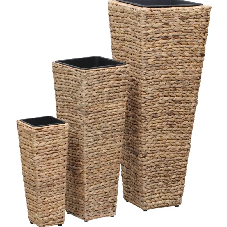 Jardinière lit surélevé plantes fleurs jardin 3 30 x 30 x 80 cm marron