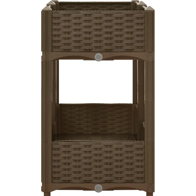Jardinière lit surélevé plantes fleurs jardin 80 80 x 40 x 71 cm marron