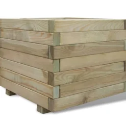 Jardinière lit surélevé plantes fleurs jardin 50 50 x 50 x 40 cm bois marron