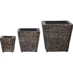 Jardinière lit surélevé plantes fleurs jardin 3 40 x 40 x 40 cm marron