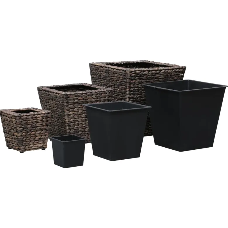 Jardinière lit surélevé plantes fleurs jardin 3 40 x 40 x 40 cm marron