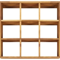 Jardinière lit surélevé plantes fleurs jardin à 60 x 60 x 15 cm bois marron