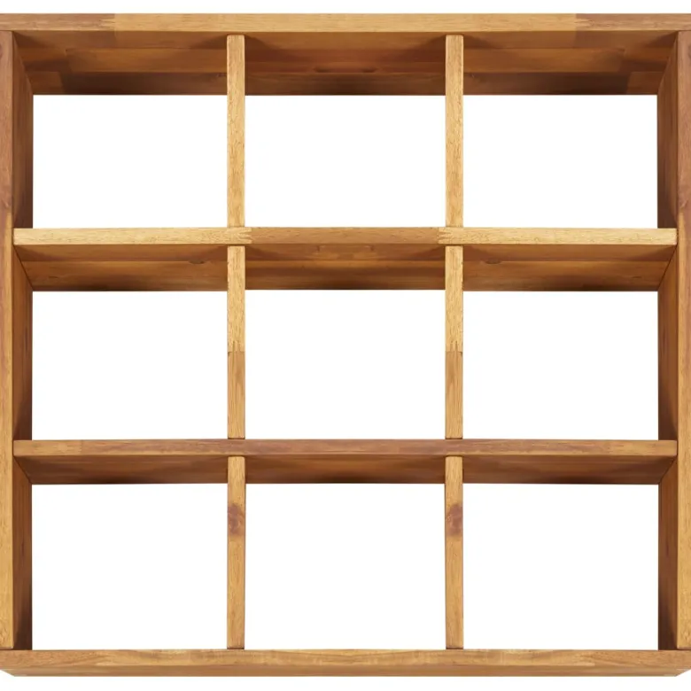 Jardinière lit surélevé plantes fleurs jardin à 60 x 60 x 15 cm bois marron