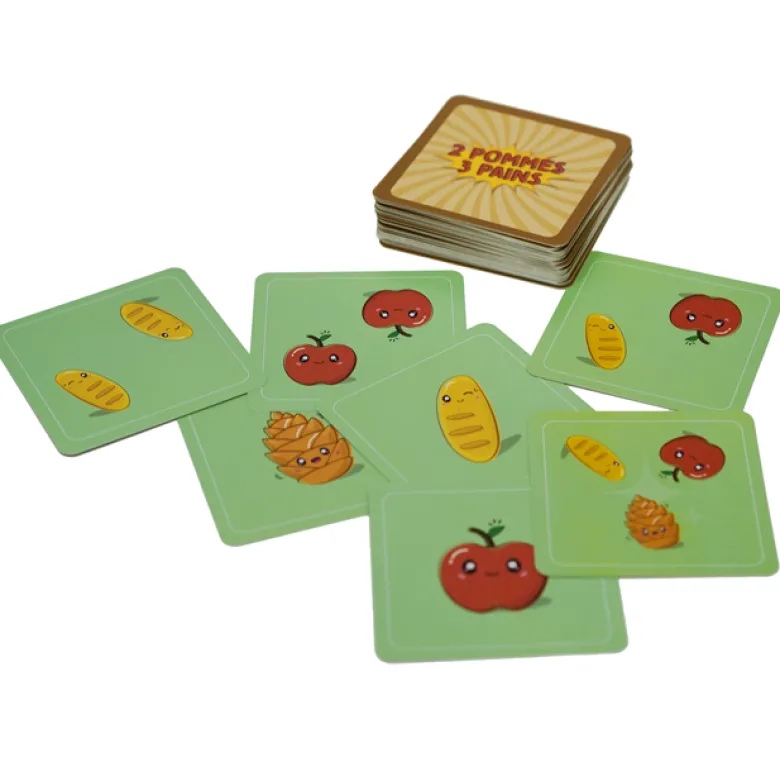 Jeu d'annonce 2 pommes et 3 pains