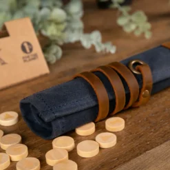 Jeu d'échec & dames bleu marine