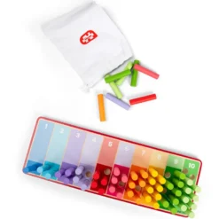 Jeu de bâtons de comptage arc-en-ciel