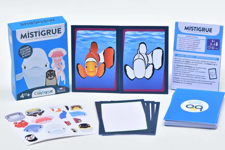 Jeu de cartes a créer animaux marins