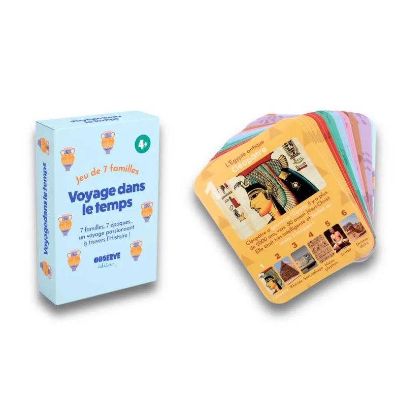 Jeu de 7 familles, voyage dans le temps