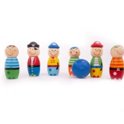 Jeu de quilles de pirate en bois
