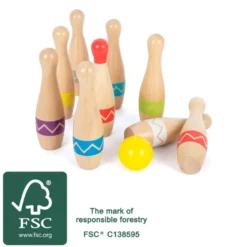 Jeu de quilles en bois premium