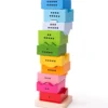 Jeu de tour de nombres en bois