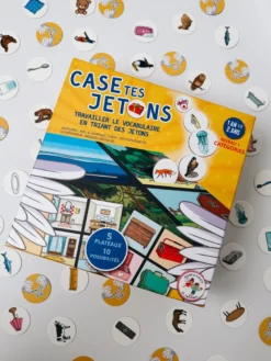 Jeu éducatif, jeu de tri, vocabulaire : case tes jetons niveau 1