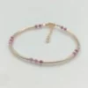 Jonc artisanal en goldfilled et rubis