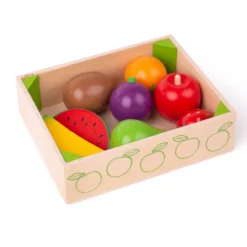 Jouet de caisse de fruits en bois